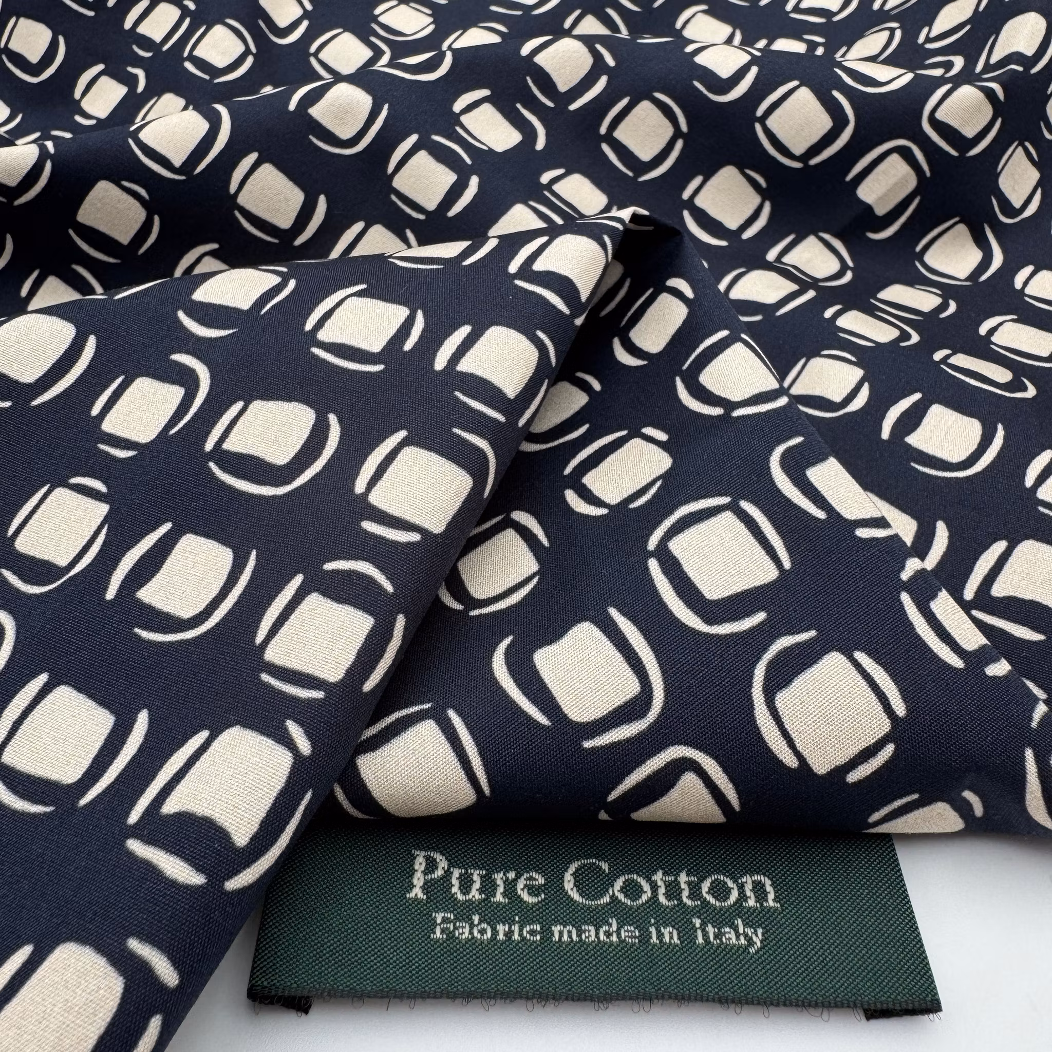 2,7m Skjortbomull marin/äggskal Max M.