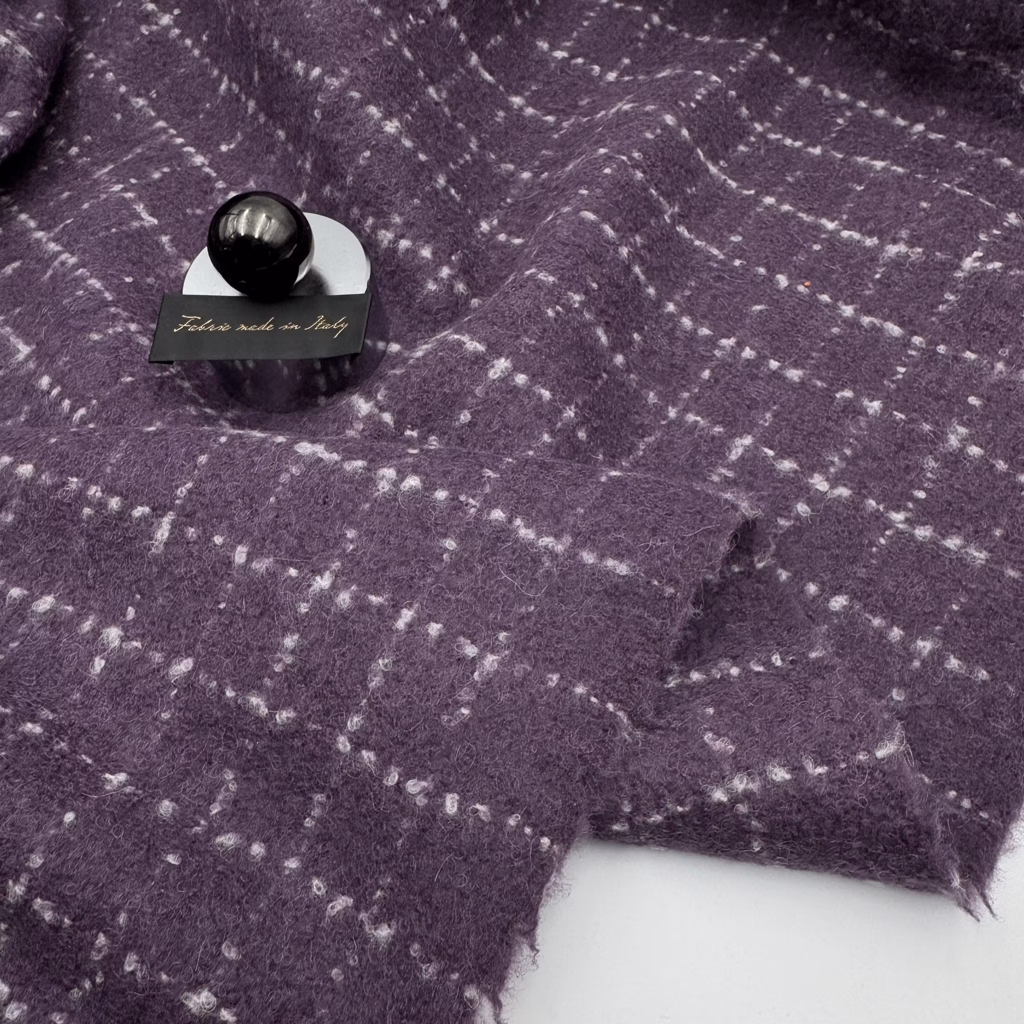 1,5m Alpacka/ull lila ruta