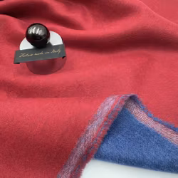 1,5m Alpacka/ull röd/blå dubbel Riccer*