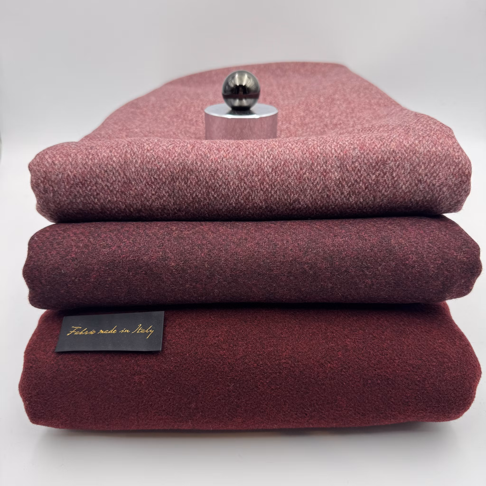 1,5m Ulltweed melerad burgundy