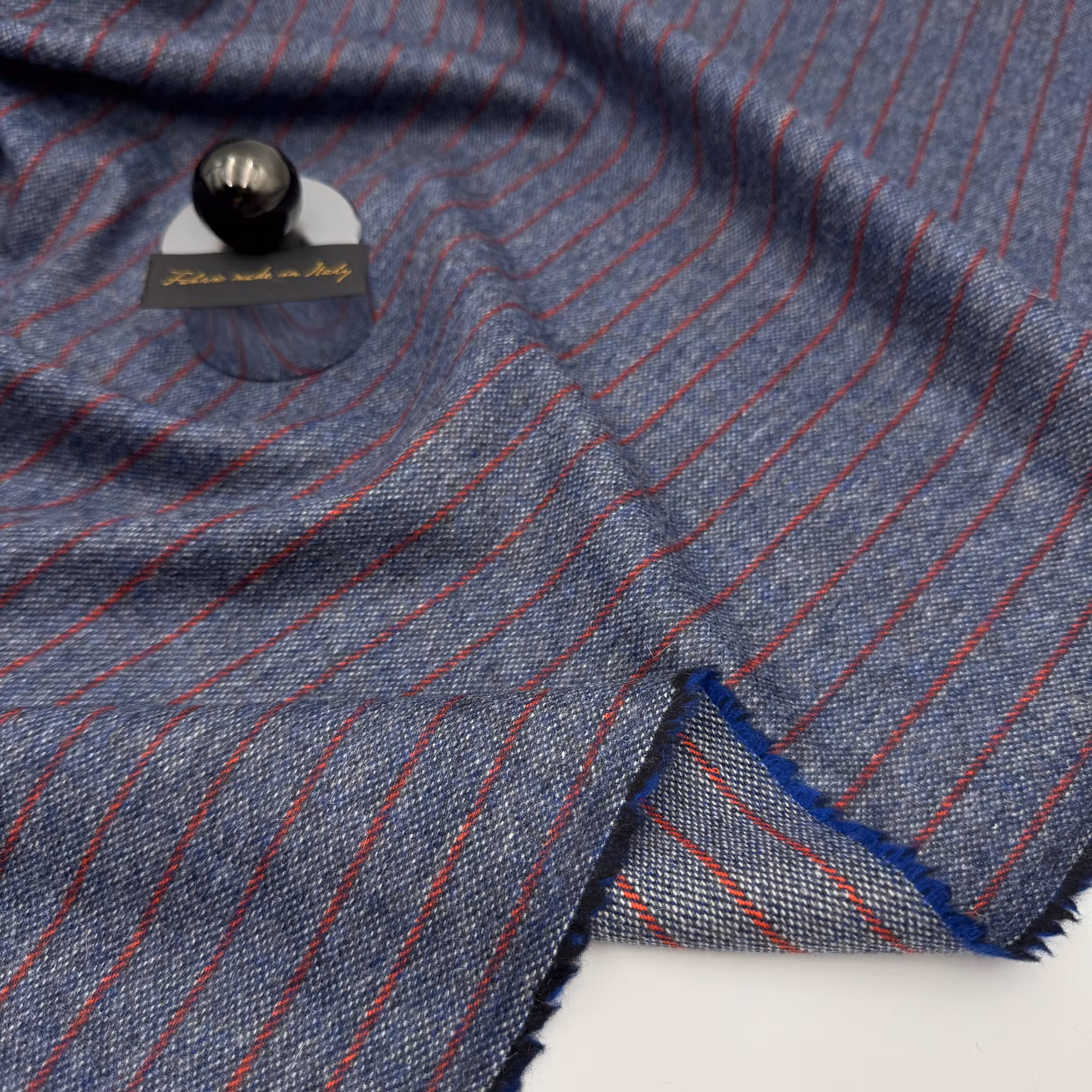 1,5m Ull/angora blå/röd Riccer*