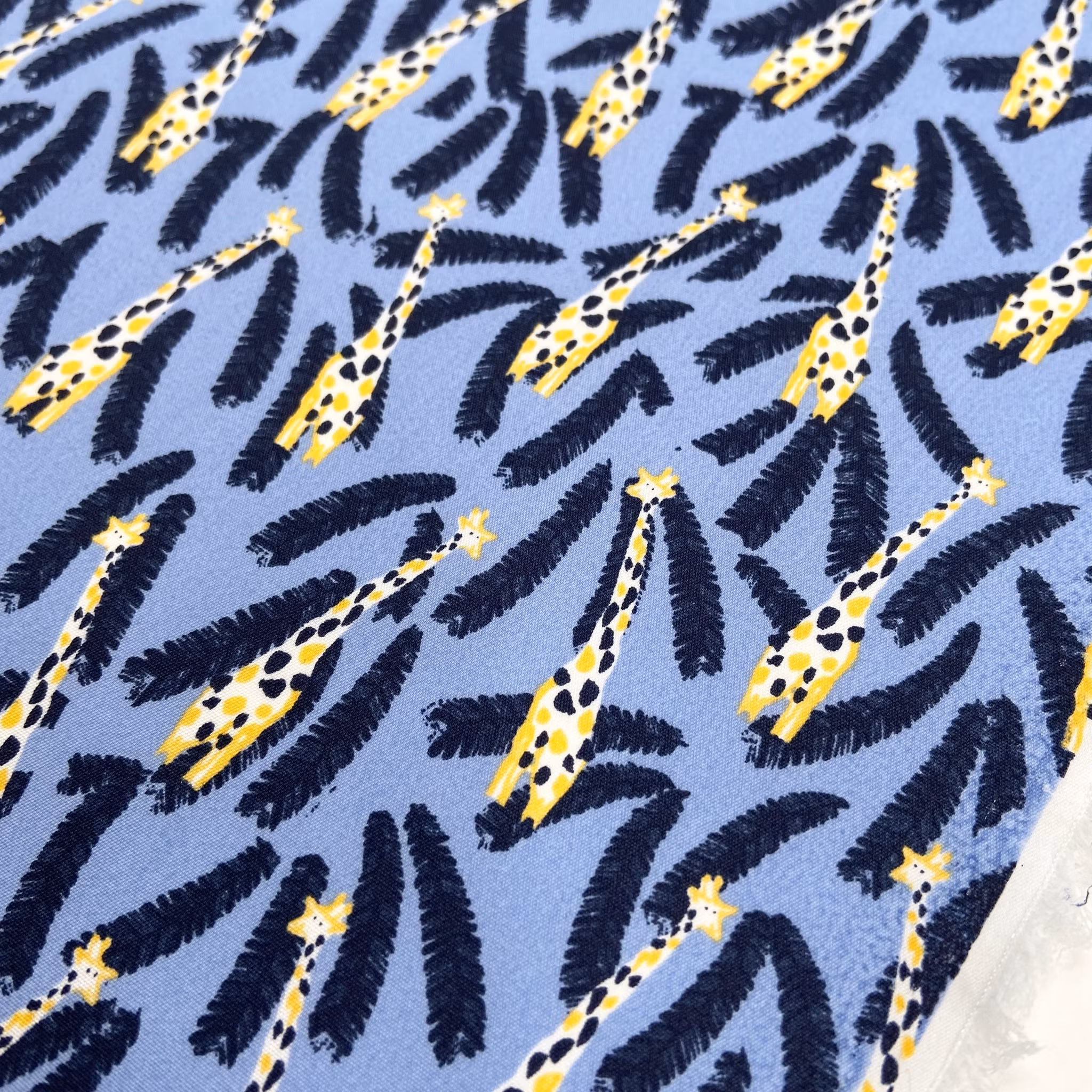 1,5m Bomull/elastan Poplin giraffer