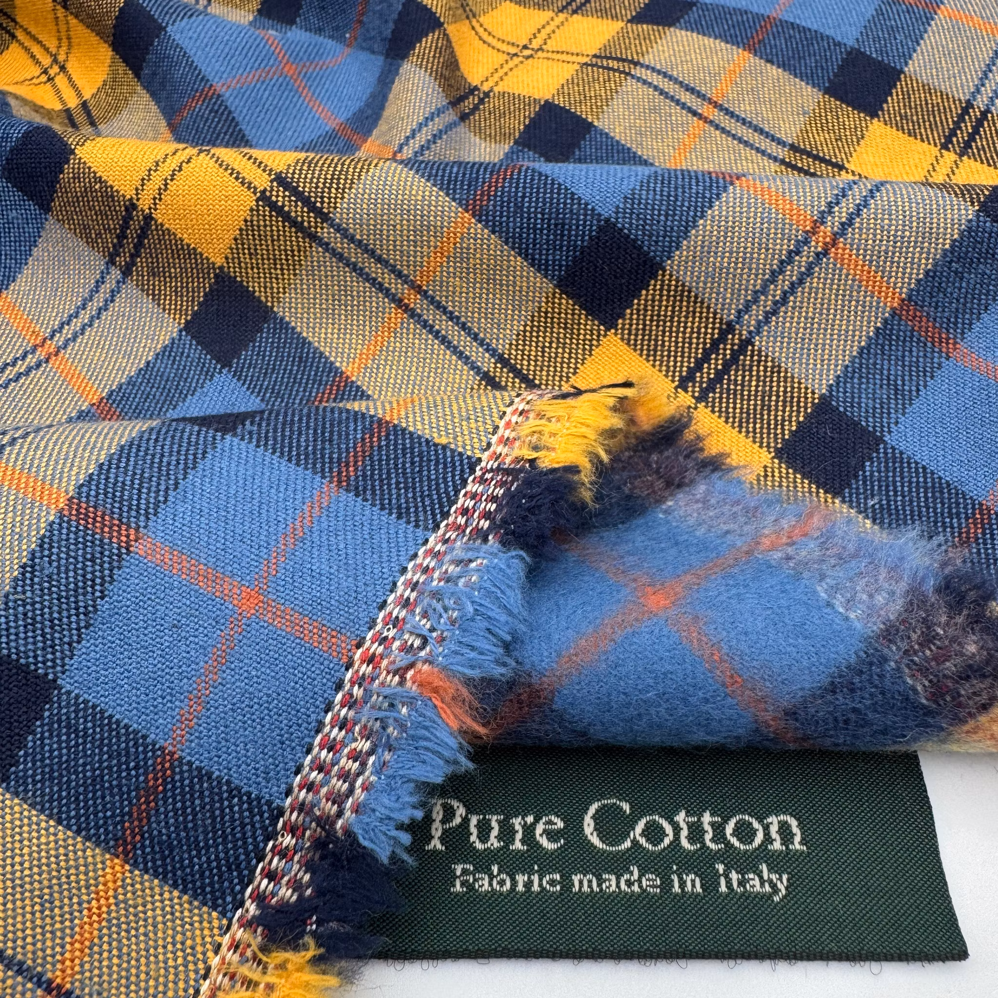 1,4m Bomullsflanell smal rutig R. Lauren