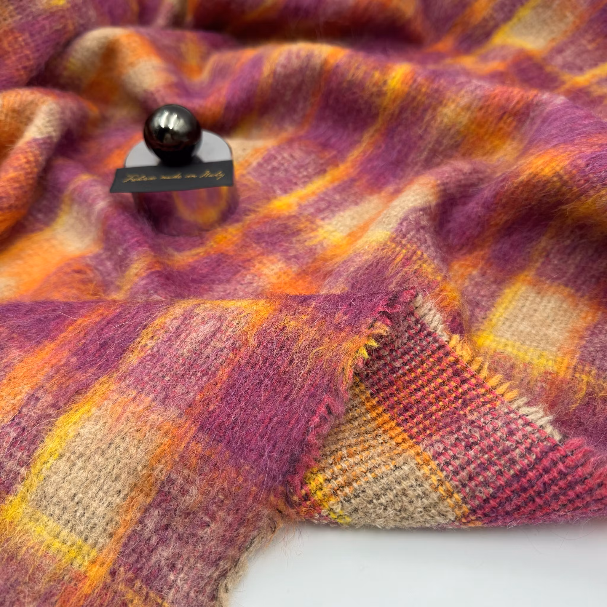 1,5m Ull/angora päls cerise/orange