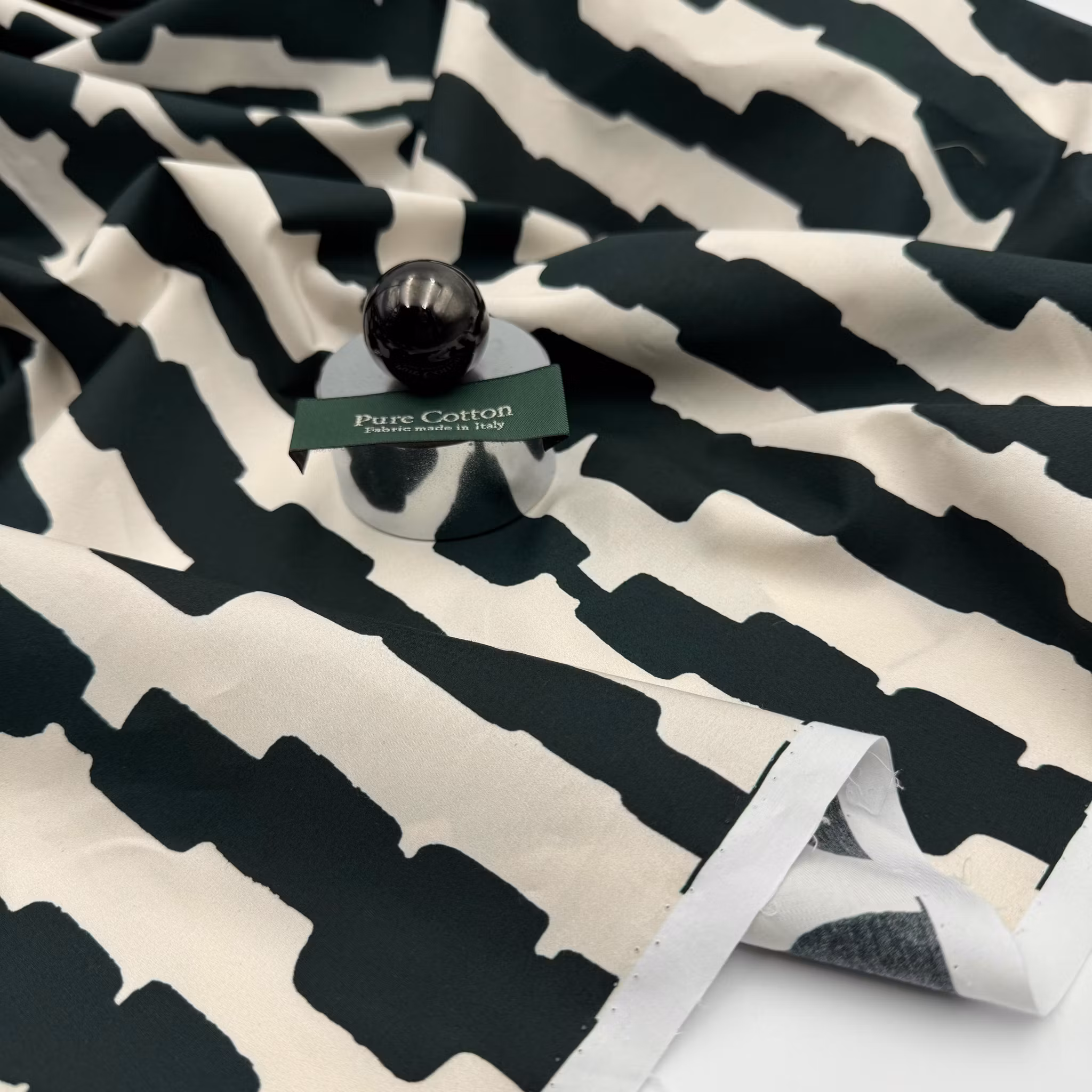 1,3m Skjortbomull mörkgrön/äggskal Max M.