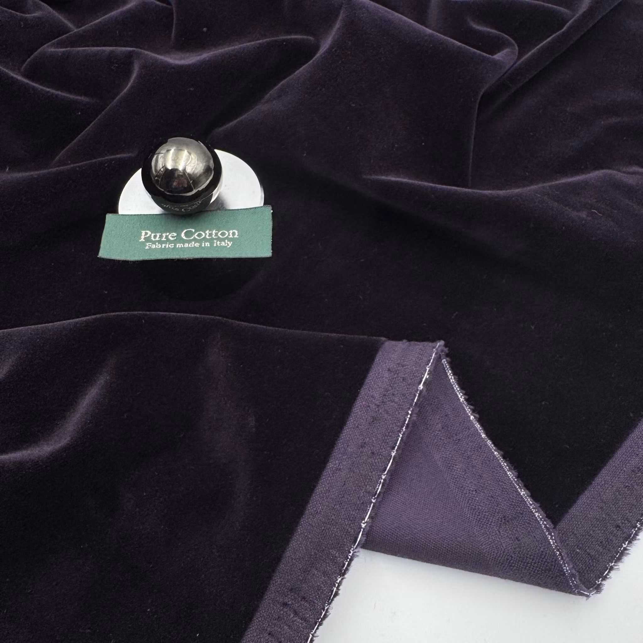 1,5m Sammet plommonlila