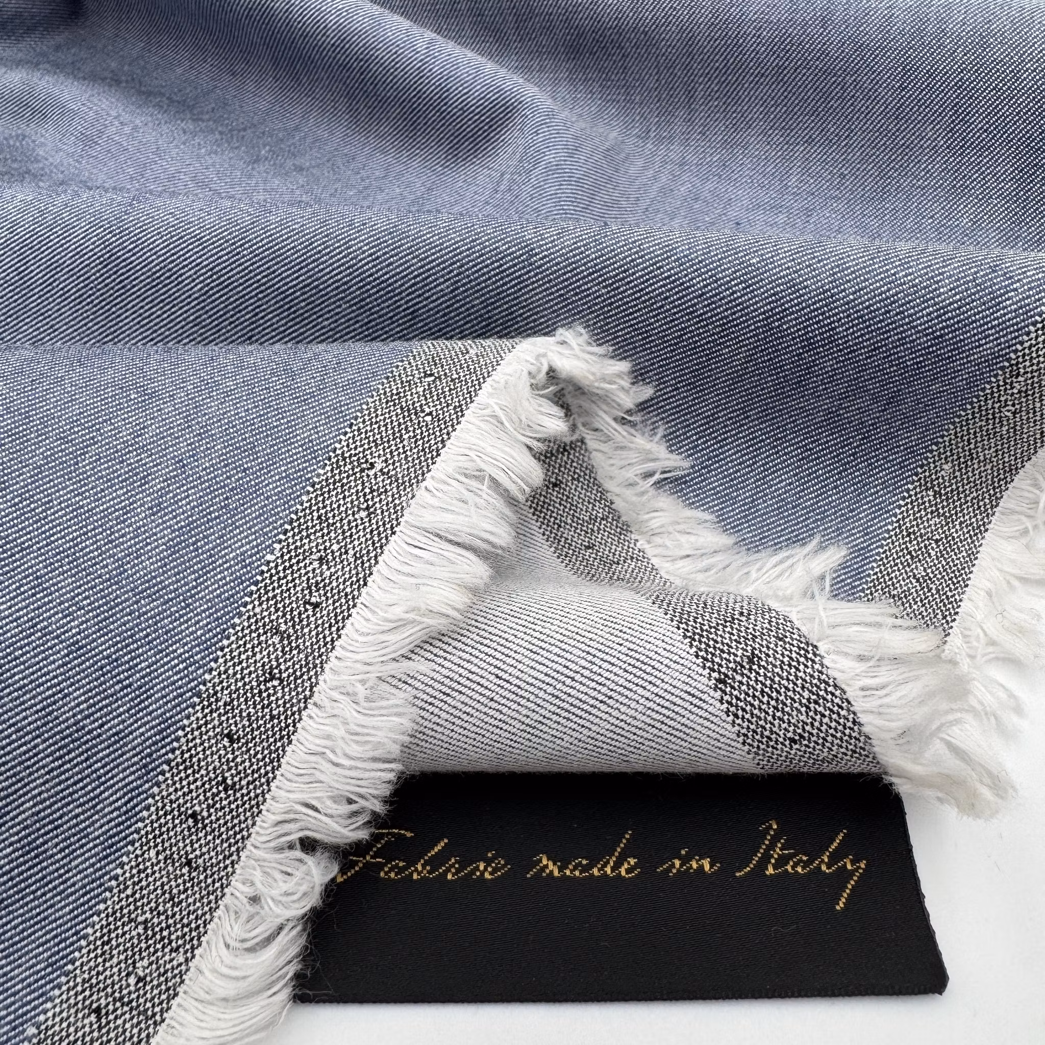 1,5m Ull/bomullsdenim ljusblå