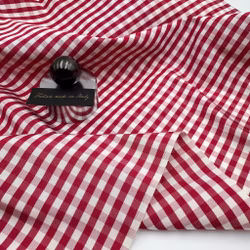 2,1m Sidenrips rutig bordeaux