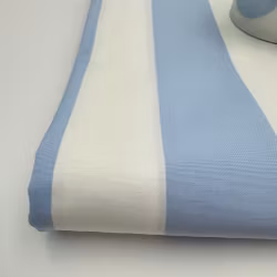 2m Bomull ljusblå/vit bredrandig