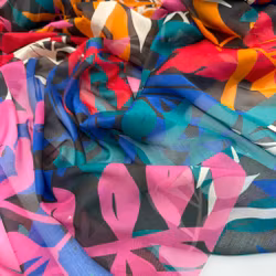 1,5m Siden/bomull batist glada blad