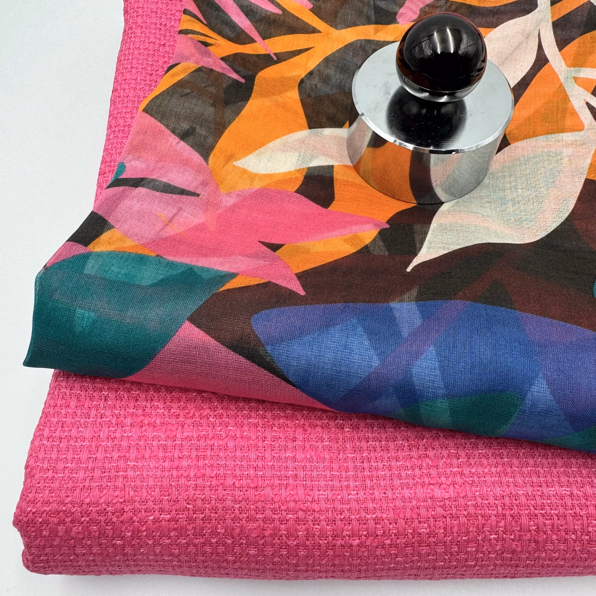 1,5m Siden/bomull batist glada blad