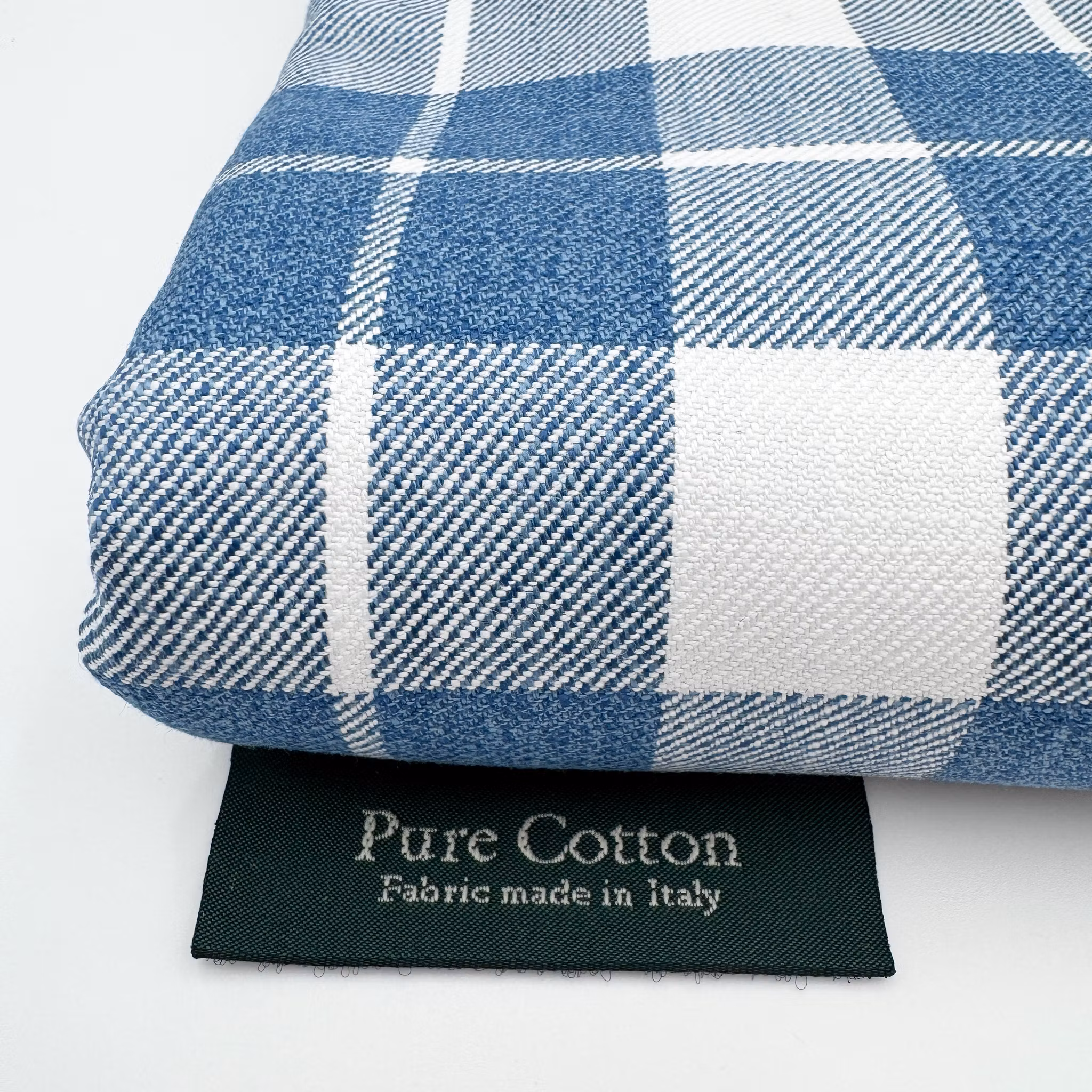 2,9m Bomullstwill rutig blå/vit Loro P ****