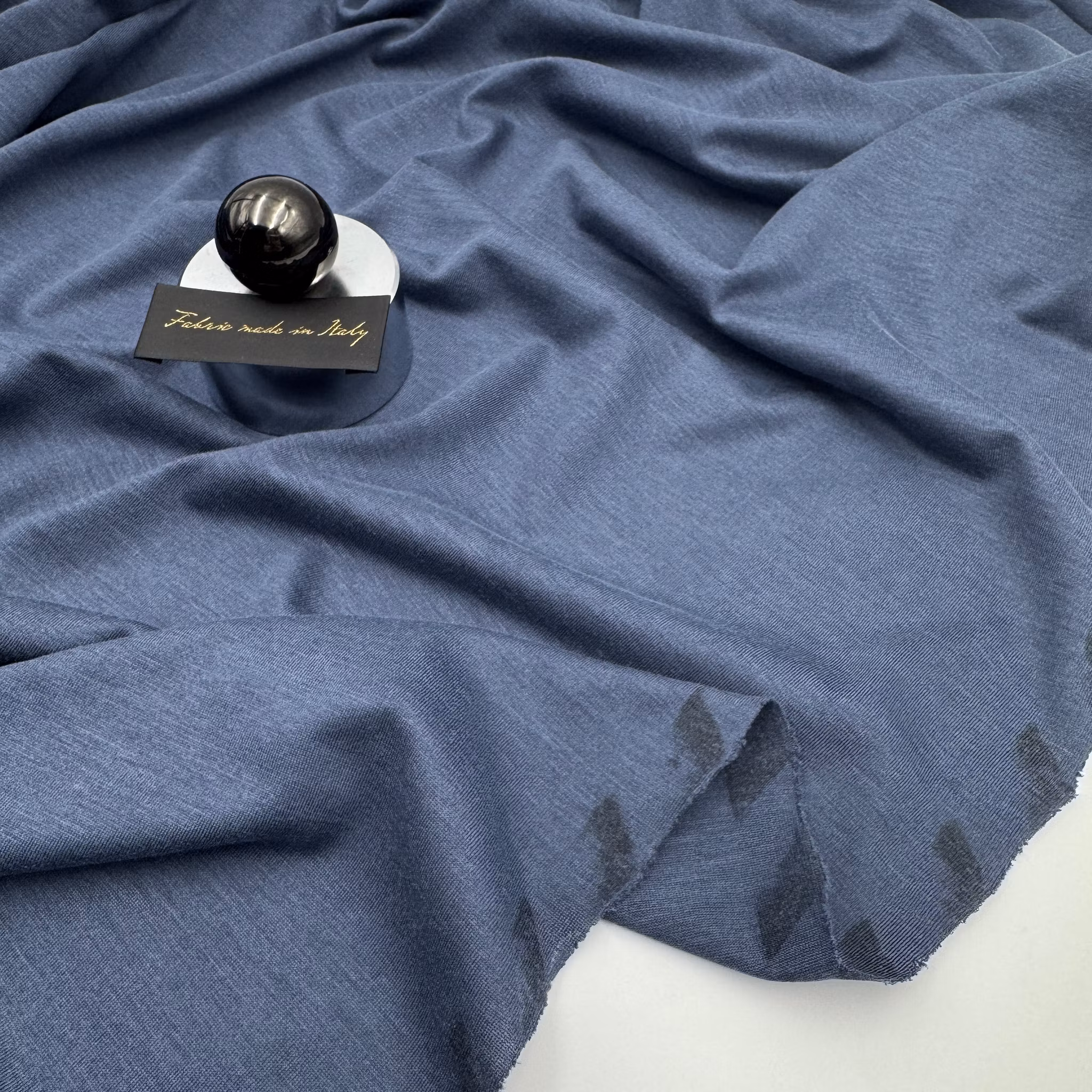 1,5m Siden/bomullstrikå blå Cucinell*