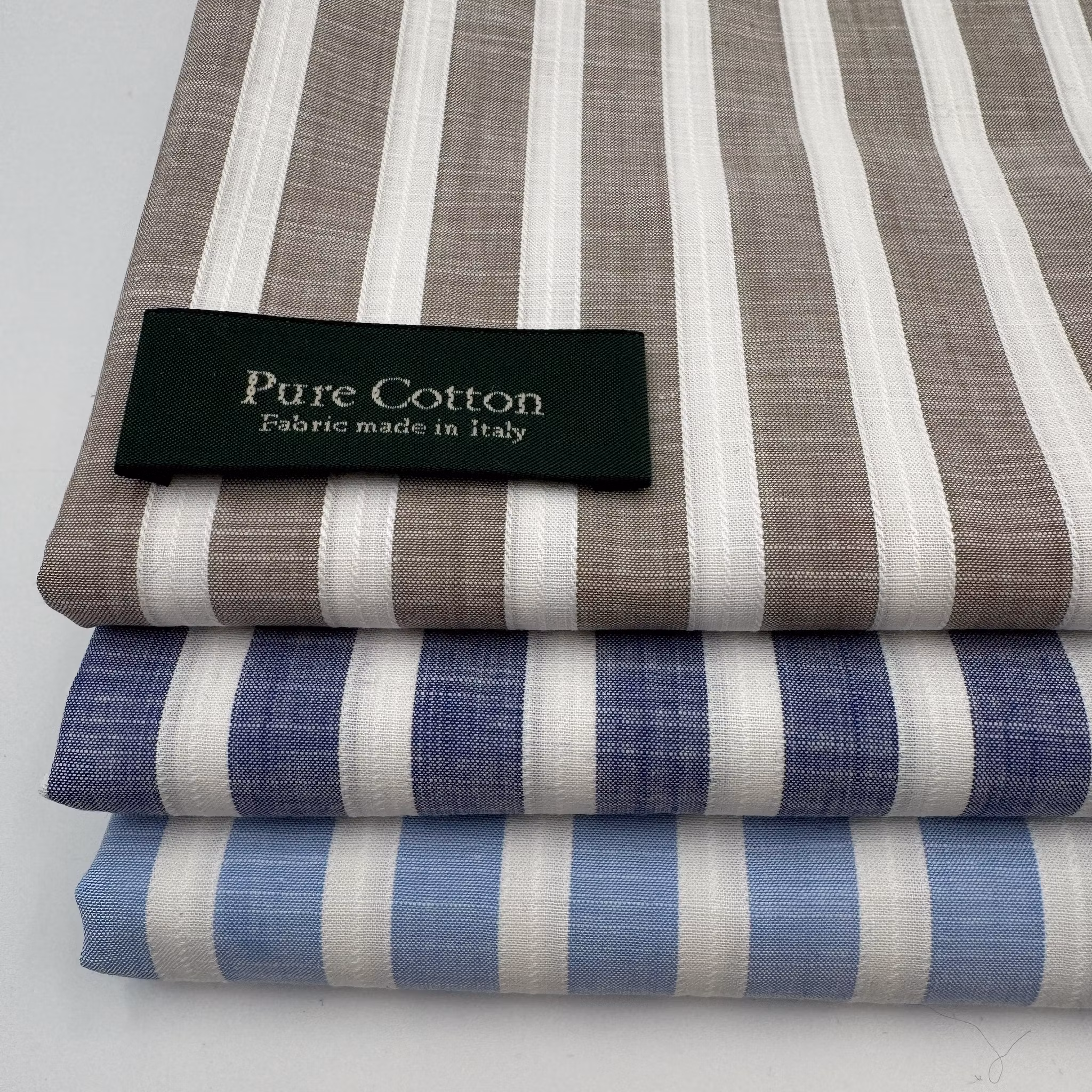 1,5m Skjortbomull ljusblå/vit Albin*