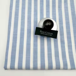 1,5m Skjortbomull ljusblå/vit Albin*