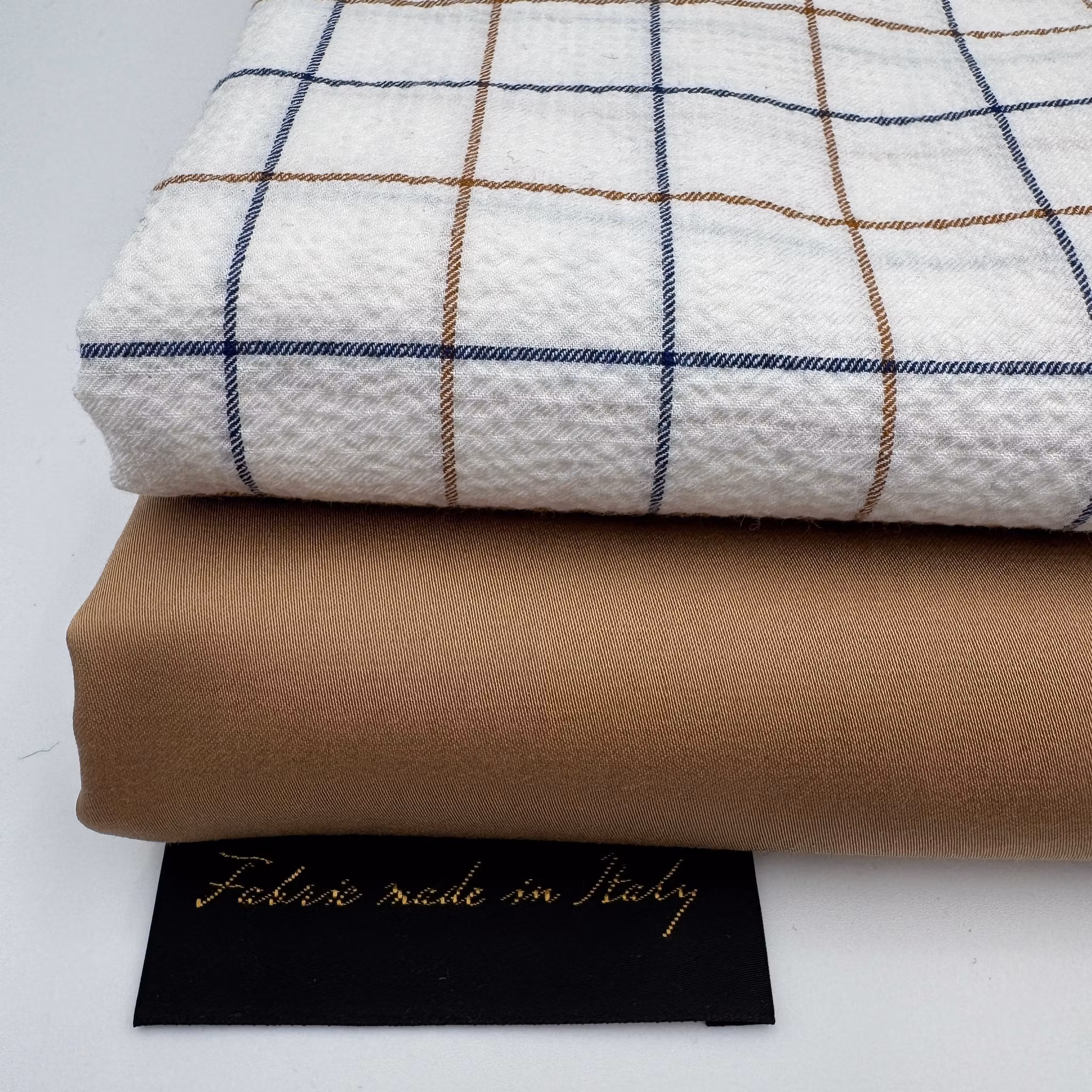 1,5m Bäckebölja vit/blå/brun rutig