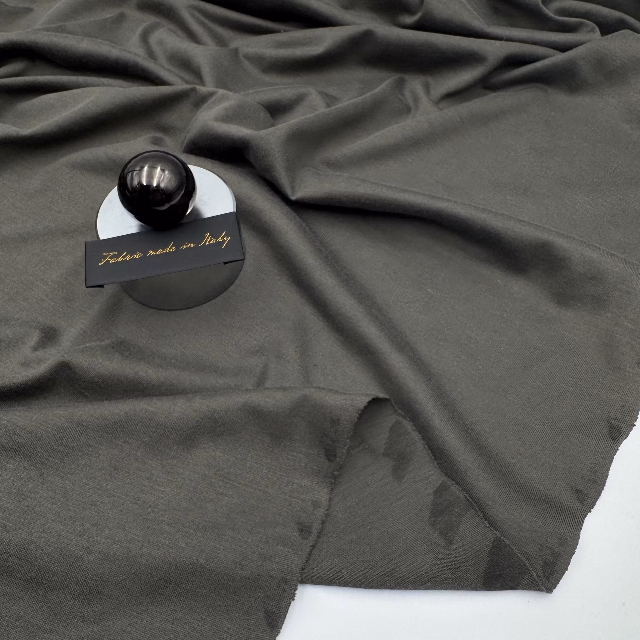 2m Siden/bomullstrikå khaki Cucinell*