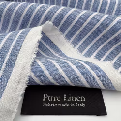 3m linnerand blå/vit med vävfel