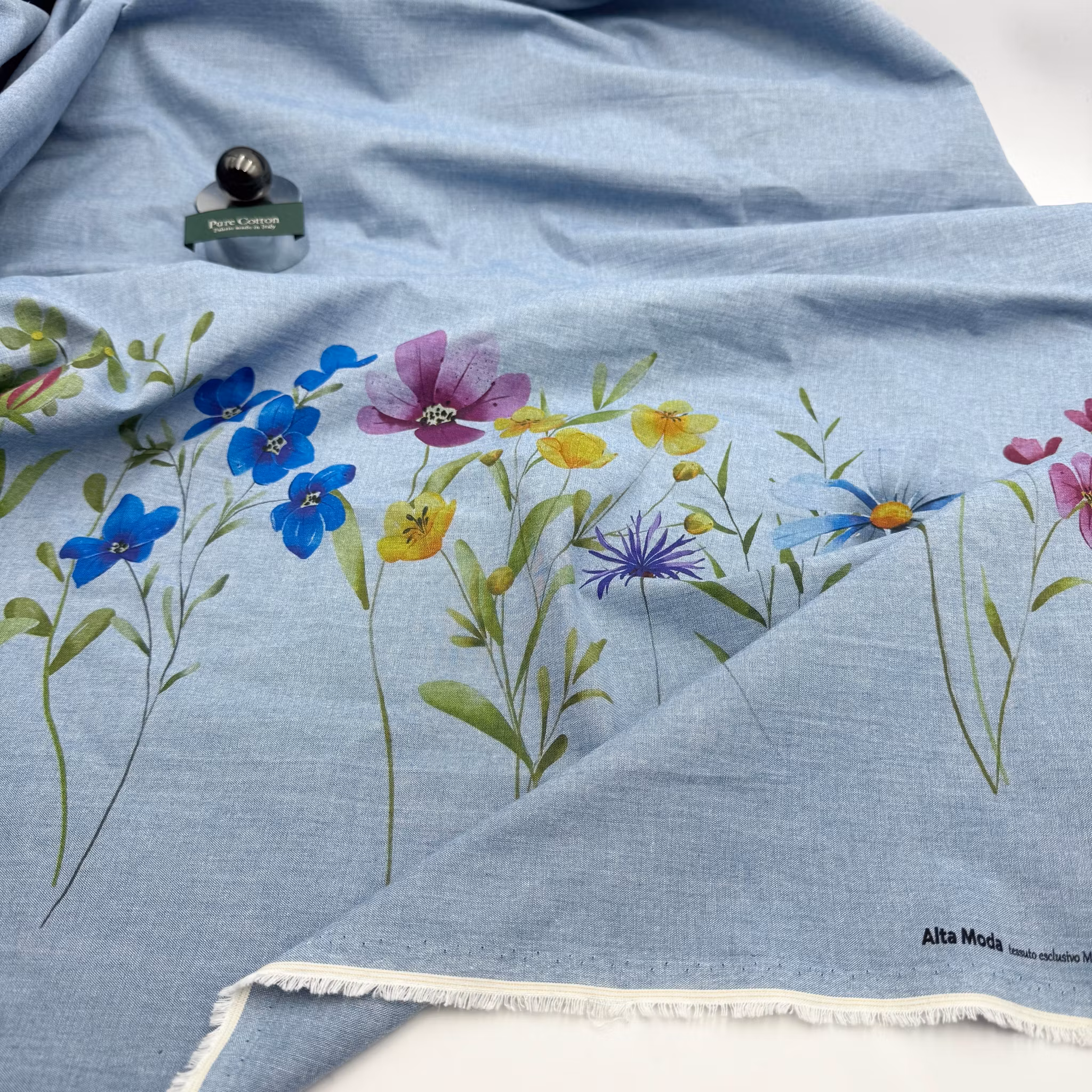 2,4m Chambray m blombård