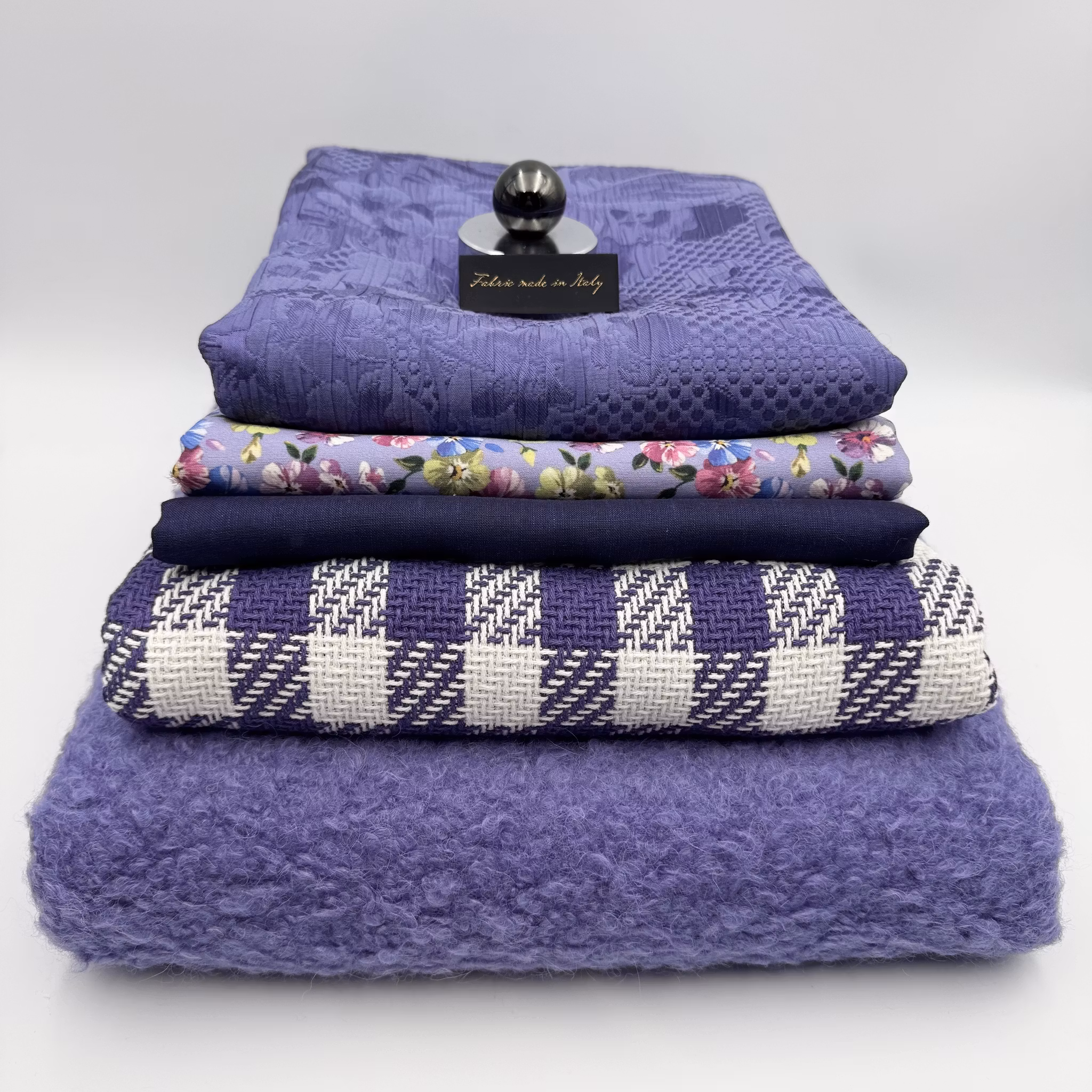 1m Bomull/viskos jaquard lila Escad*