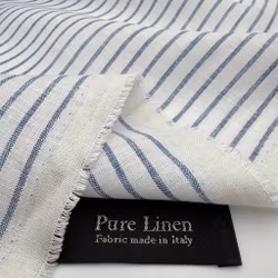 1,5m Lin blå/vit rand