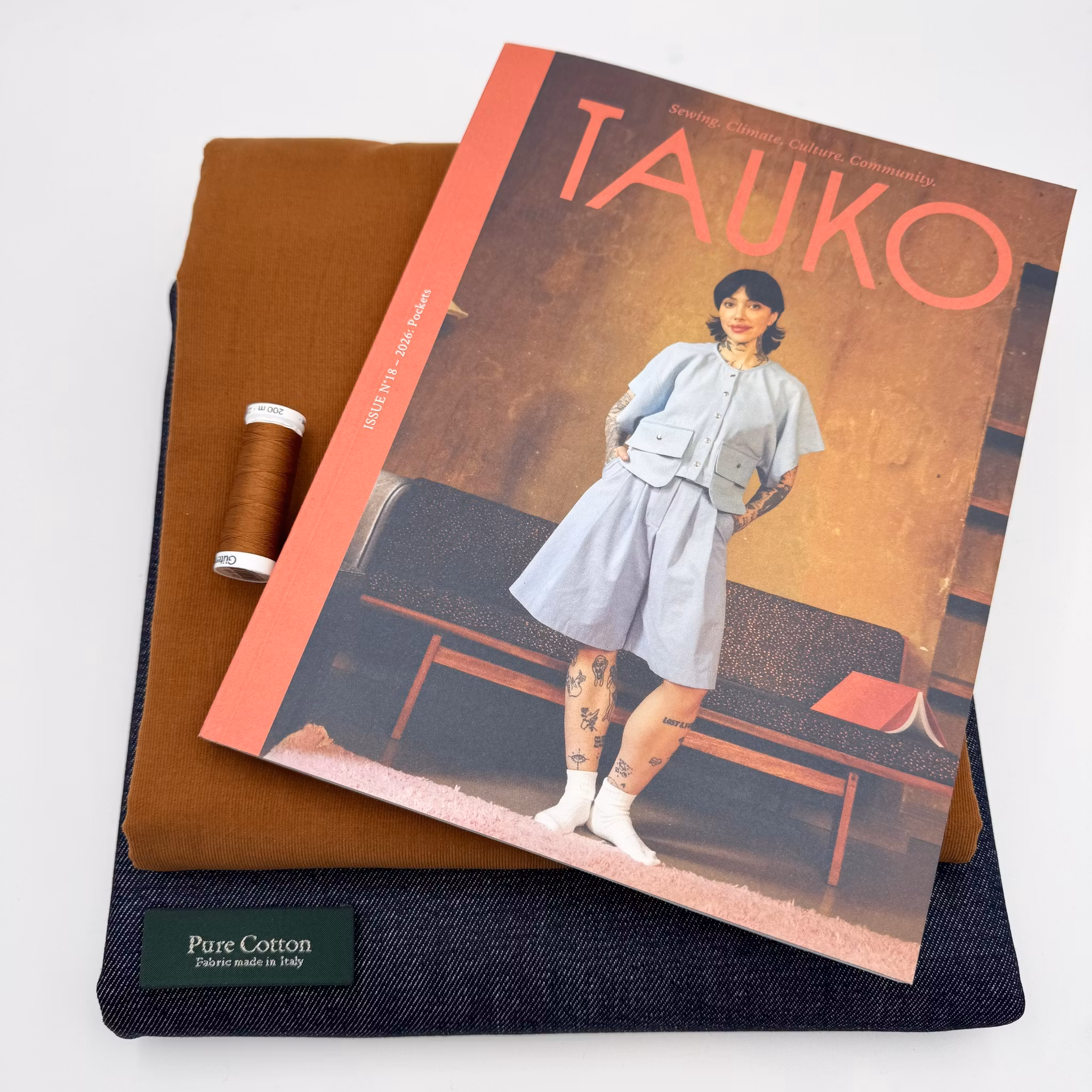 2,5m Denim japansk tvättad Kurab*