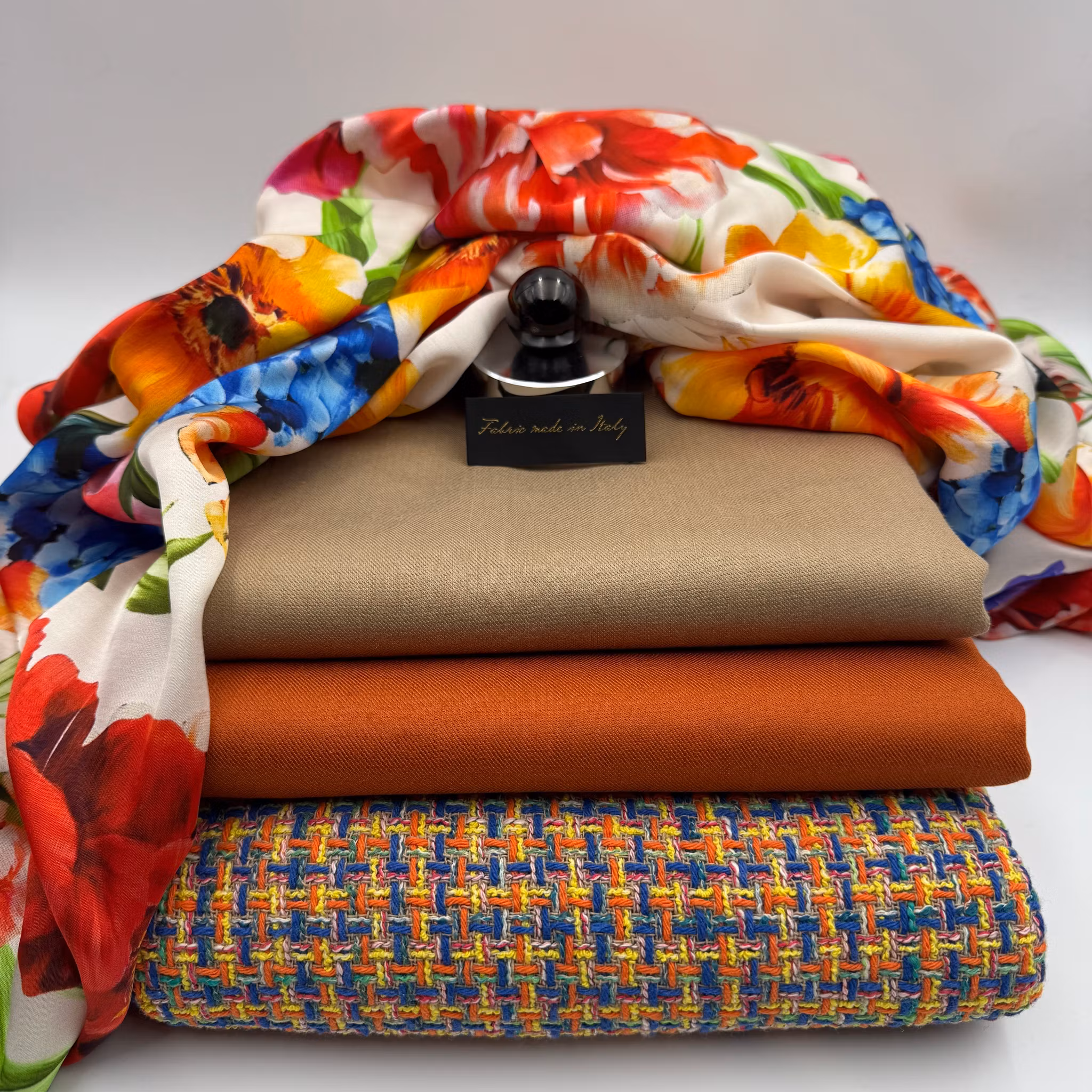 1,1m Bomullschanel beige/multi