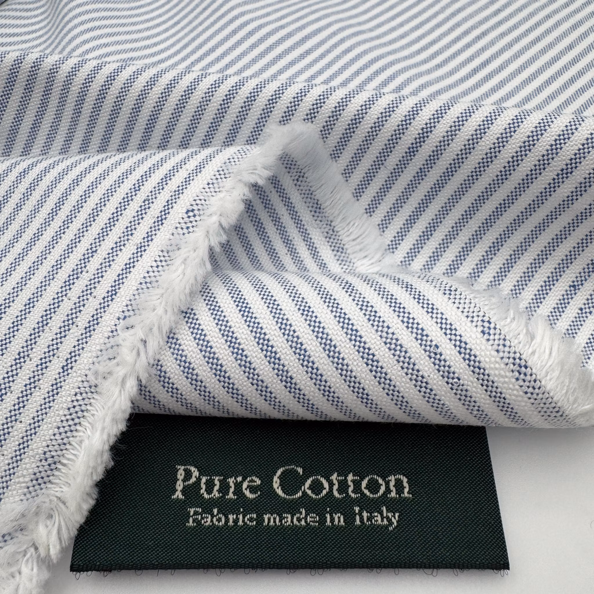 1,5m Skjortbomull blå/vit Albin*