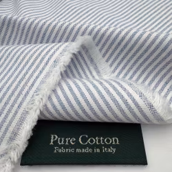 1,5m Skjortbomull blå/vit Albin*