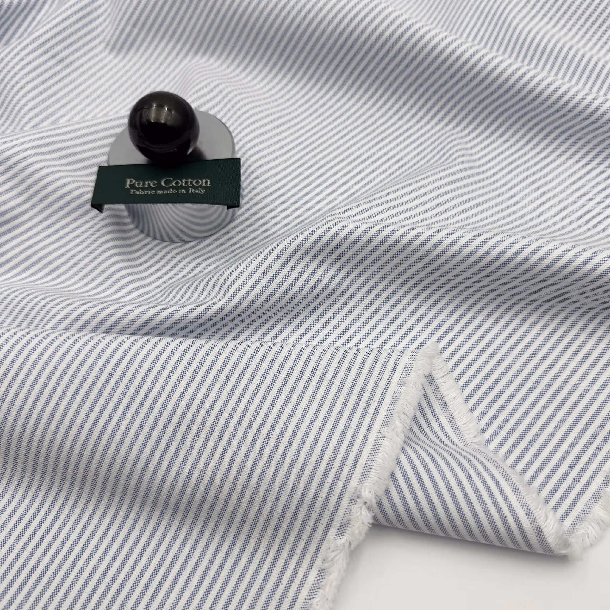 1,5m Skjortbomull blå/vit Albin*