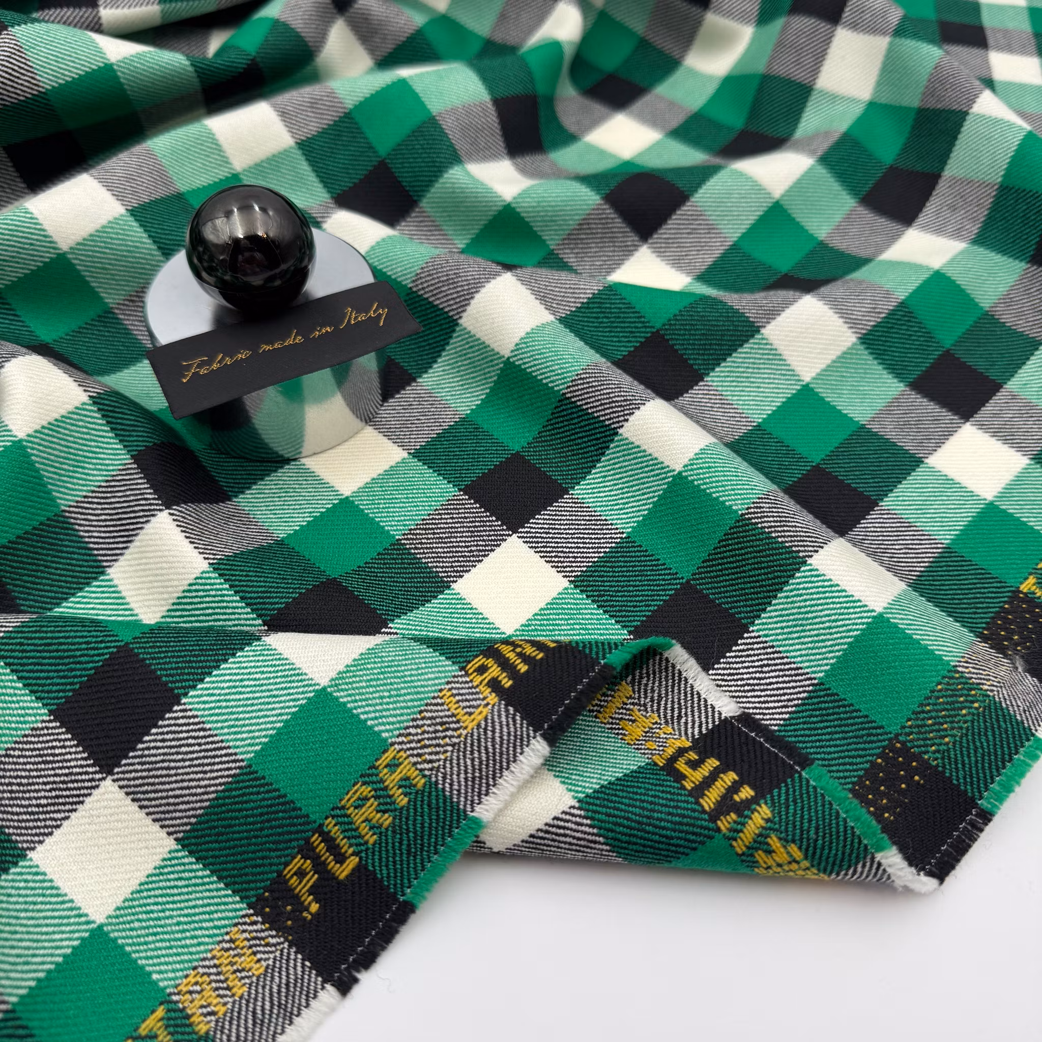2,5m Ullruta svart/vit/grön