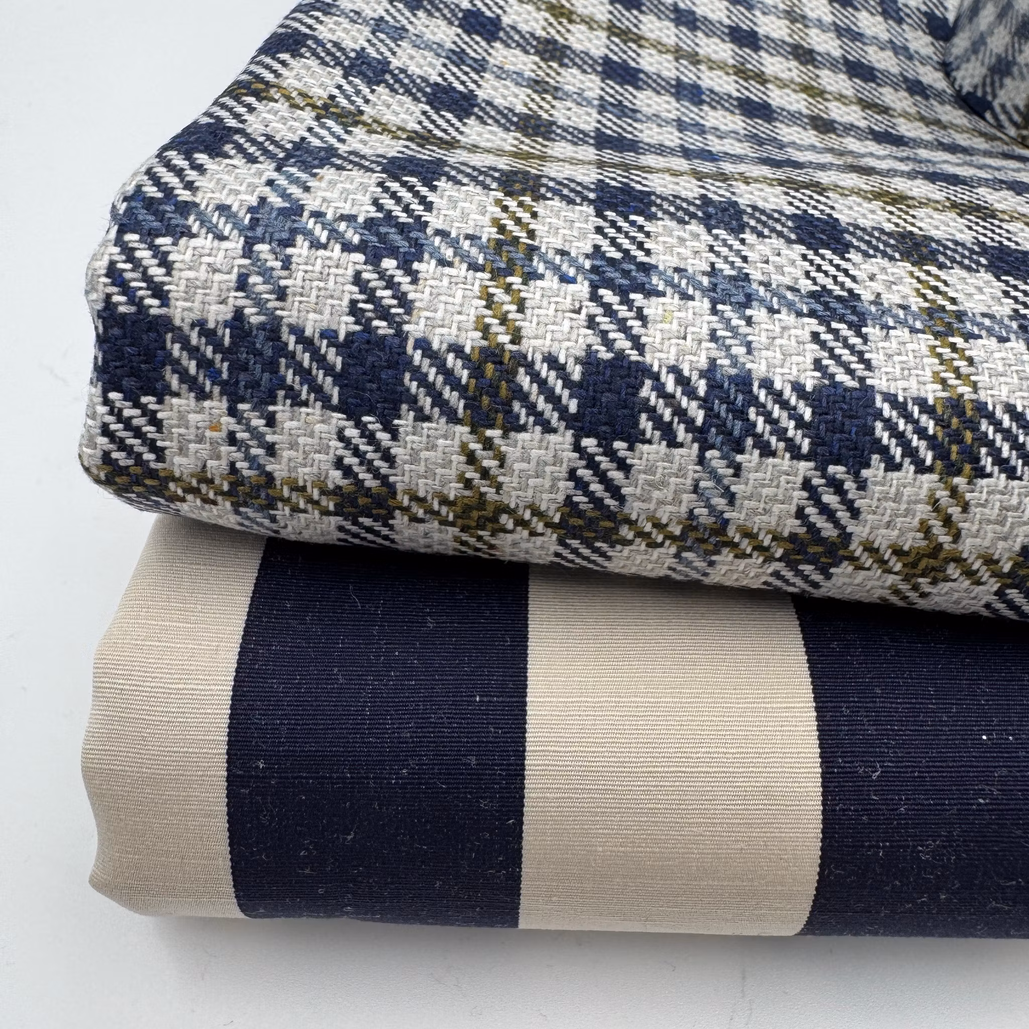 2m Bomull/siden marin/beige bredrand Gucc*