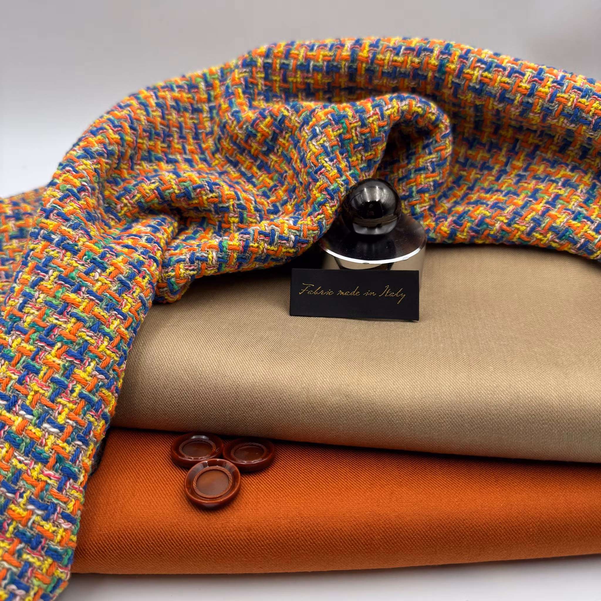 2m Lin/bomullstwill rostorange Tollegn*