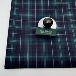 2,3m Bomull blå/grön tartan