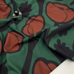 1,5m Bomullspoplin stormönstrad grön/rost/marin