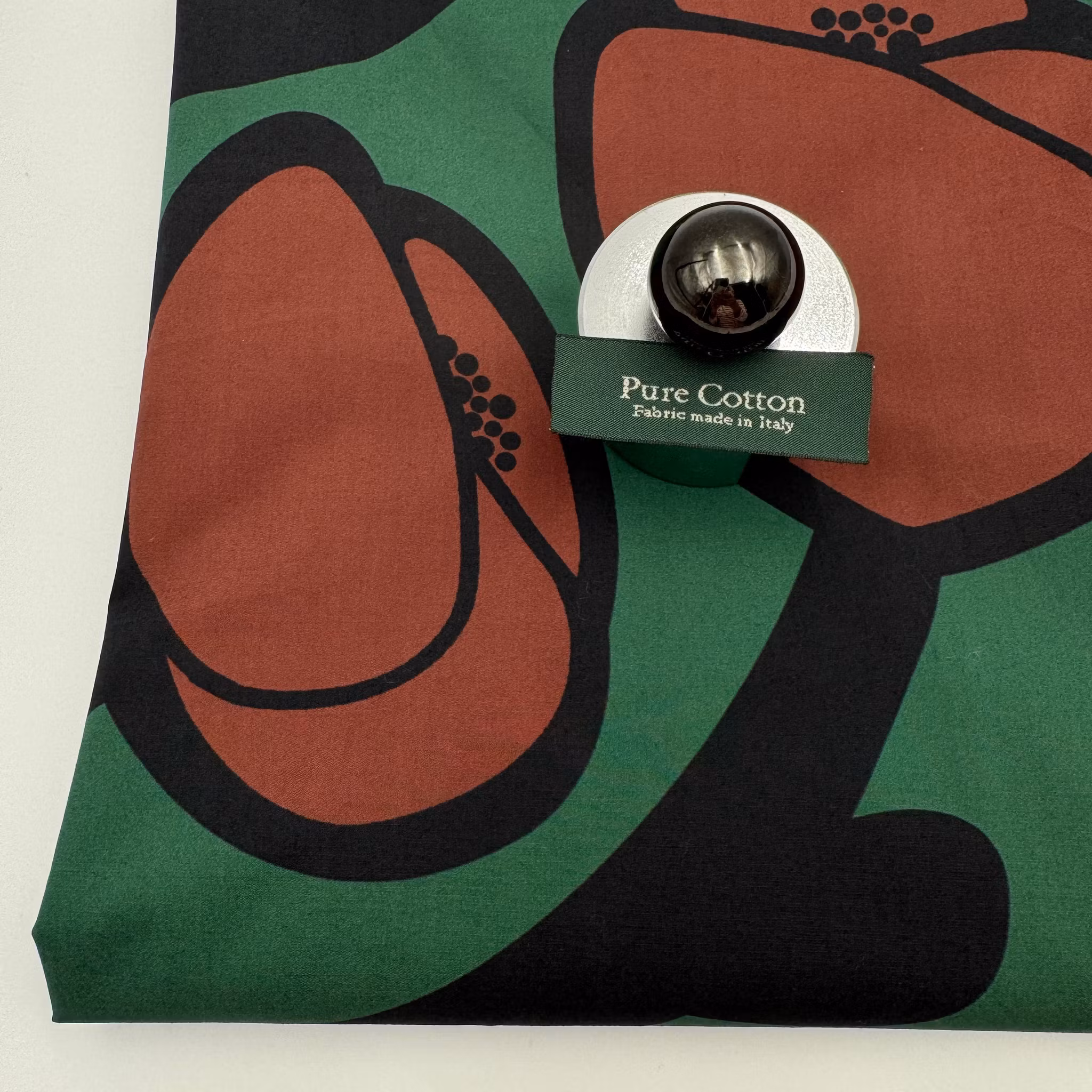 1,5m Bomullspoplin stormönstrad grön/rost/marin