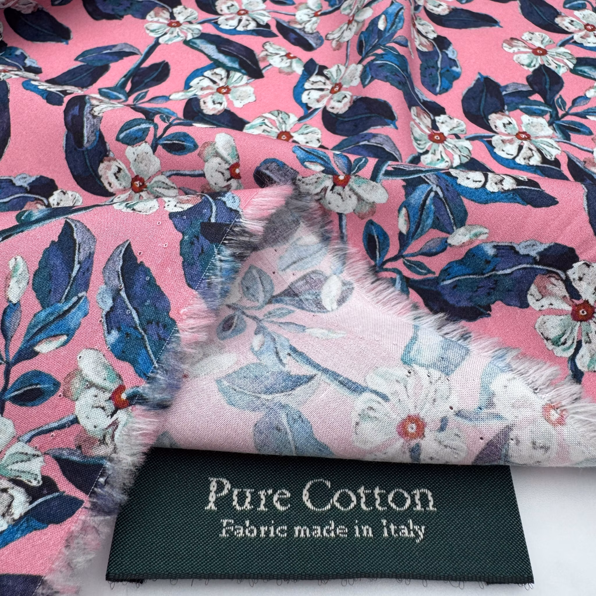 1,5m Libertypoplin rosa/blå