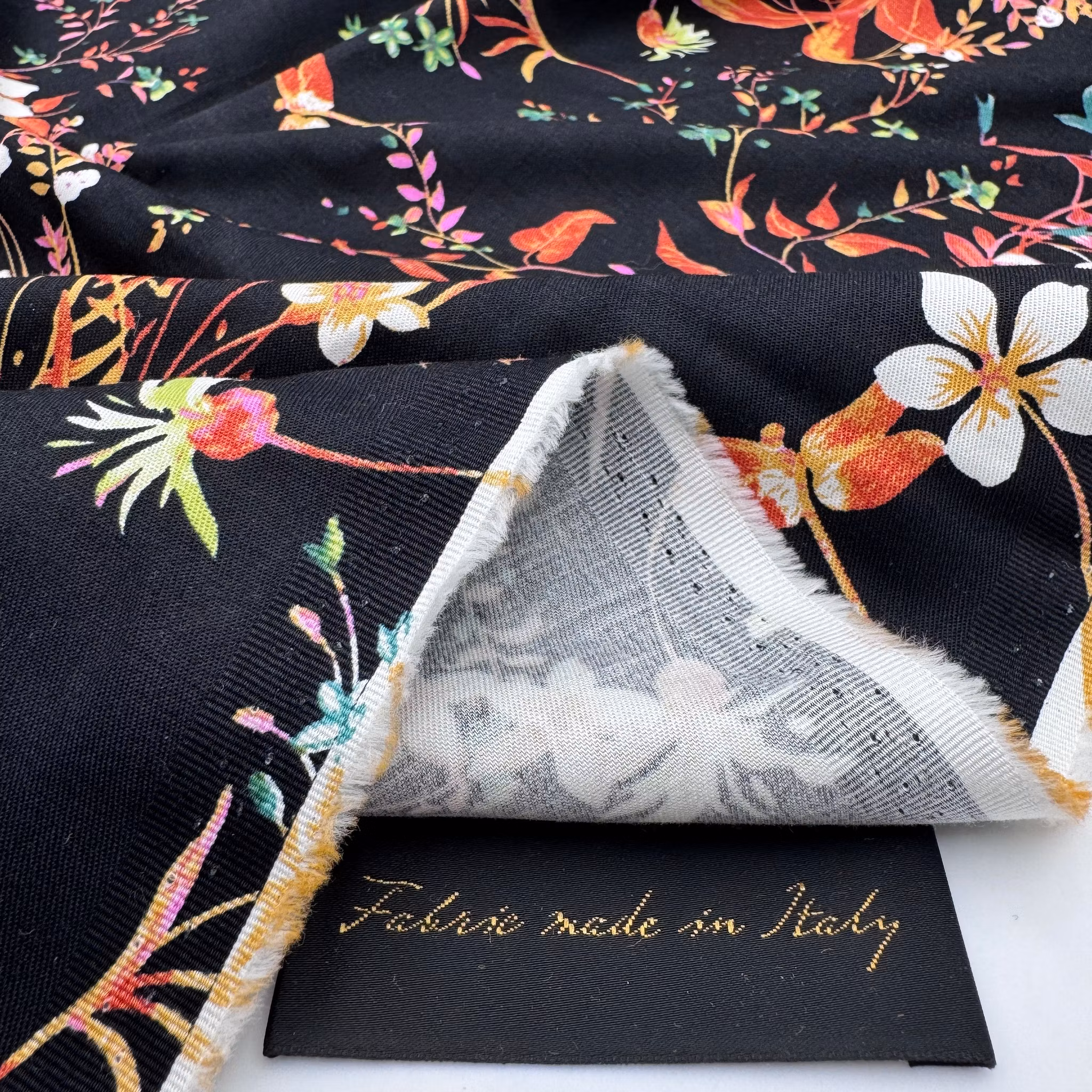 1,5m Bomull/elastan svart sirlig