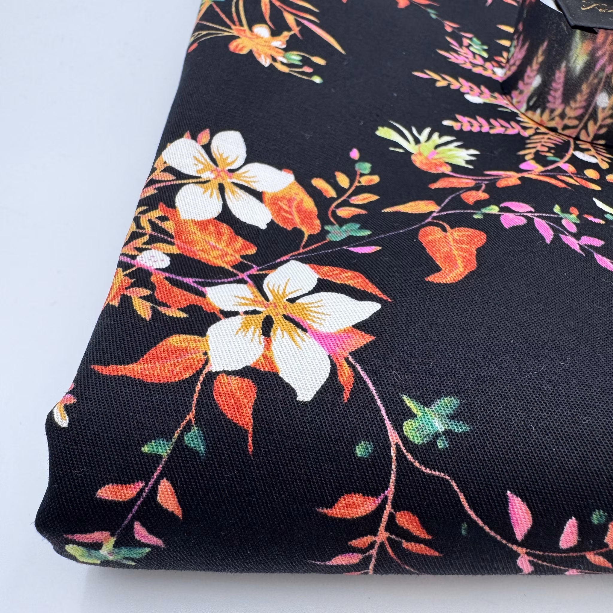 1,5m Bomull/elastan svart sirlig