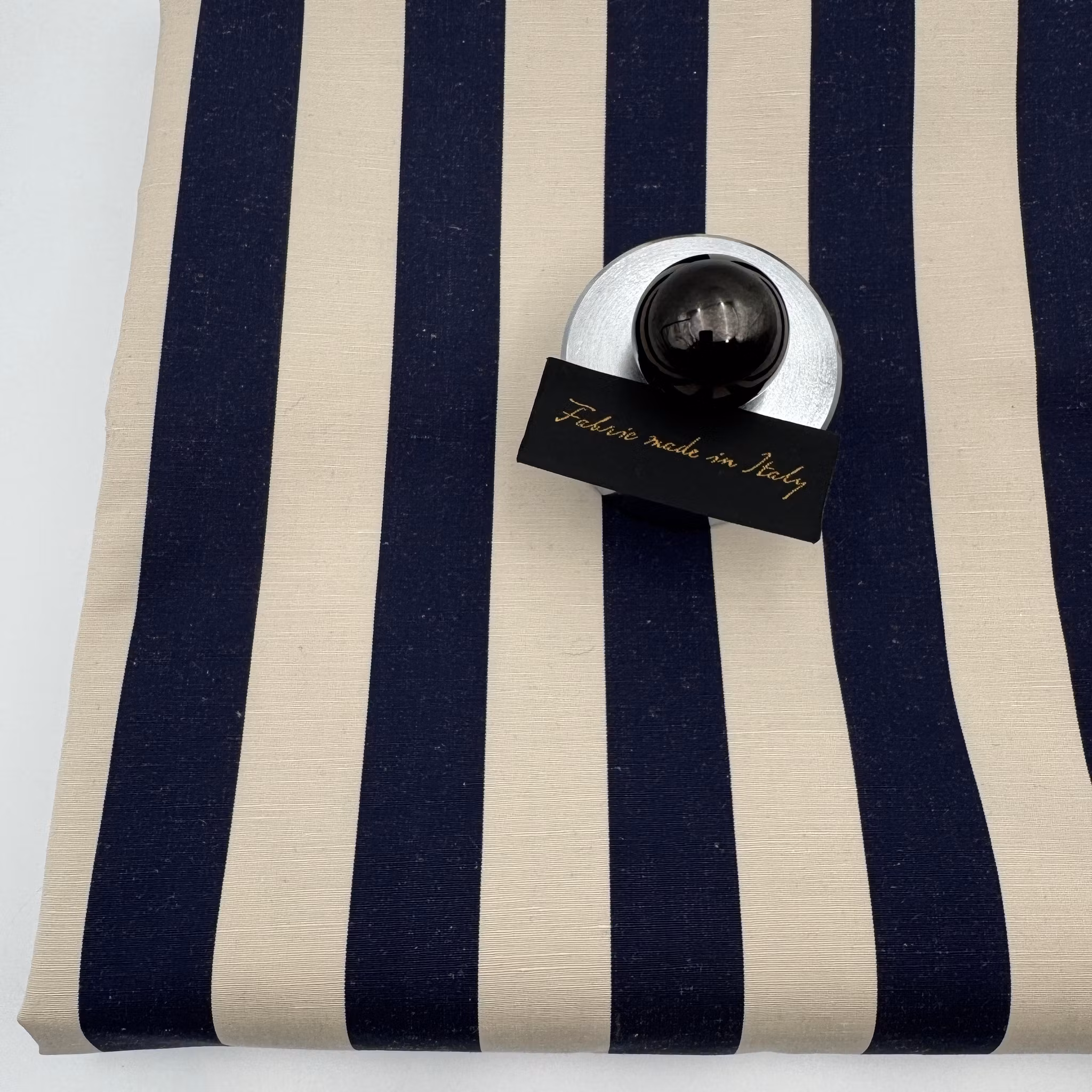 1,6m Bomull/siden marin/beige bredrand Gucc*