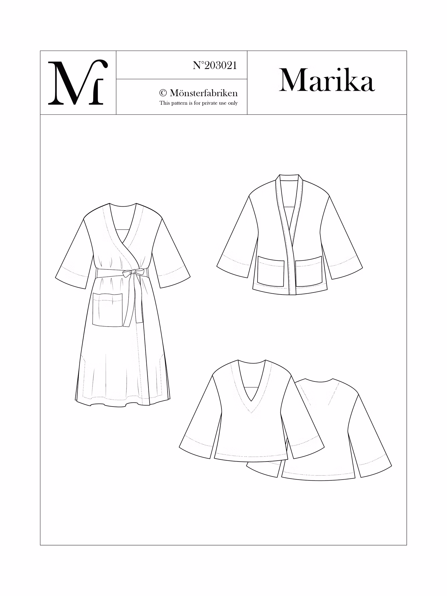 Marika - klänning/top/kaftan/kofta