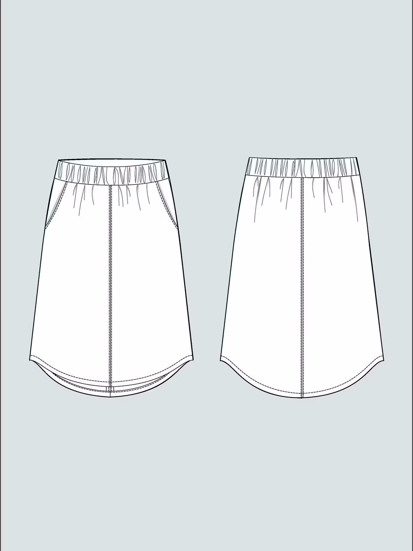 A-line midi skirt (XS-L)