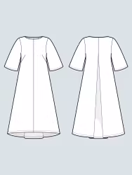 Box pleat dress (XS-2XL)