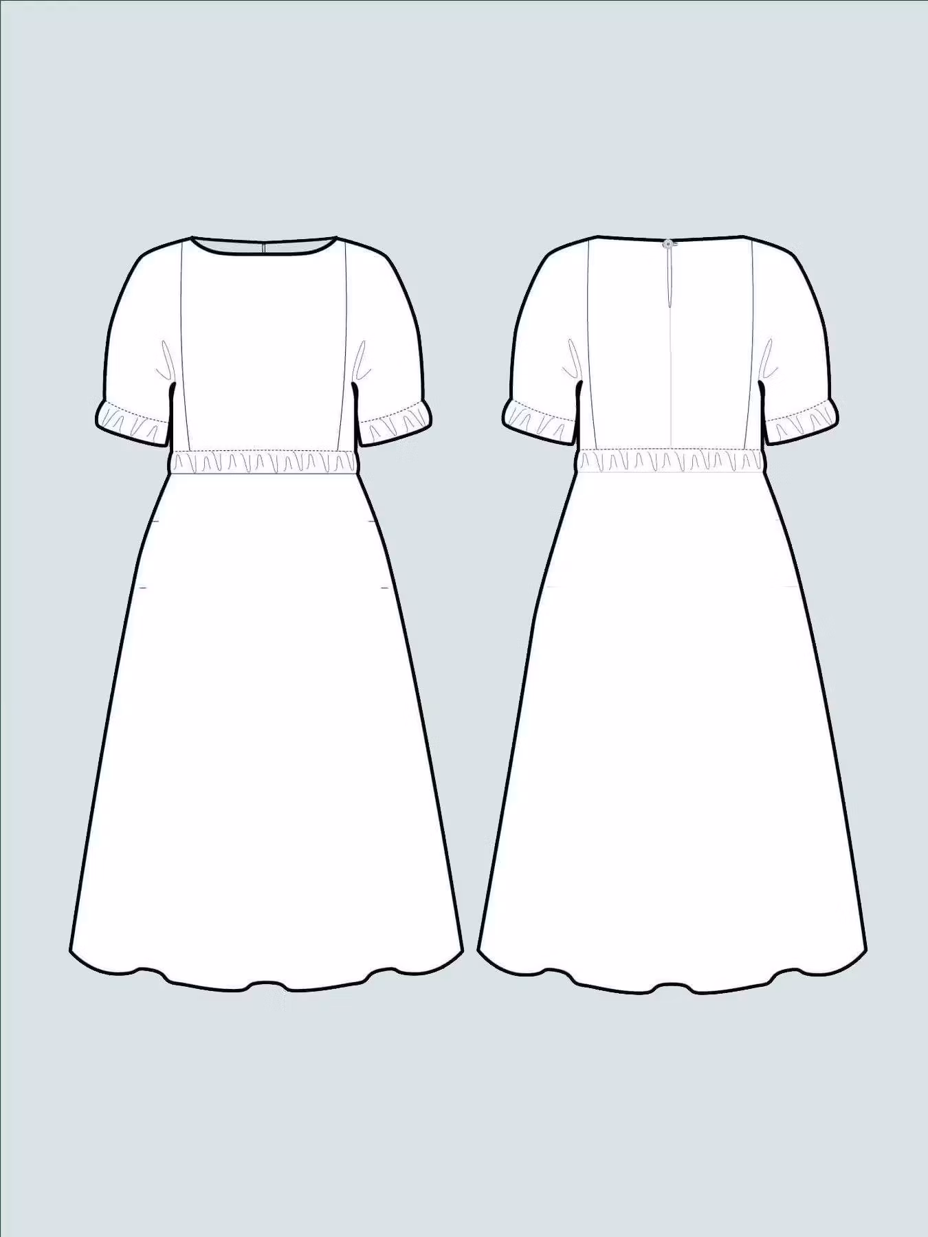Cuff dress, XS-L