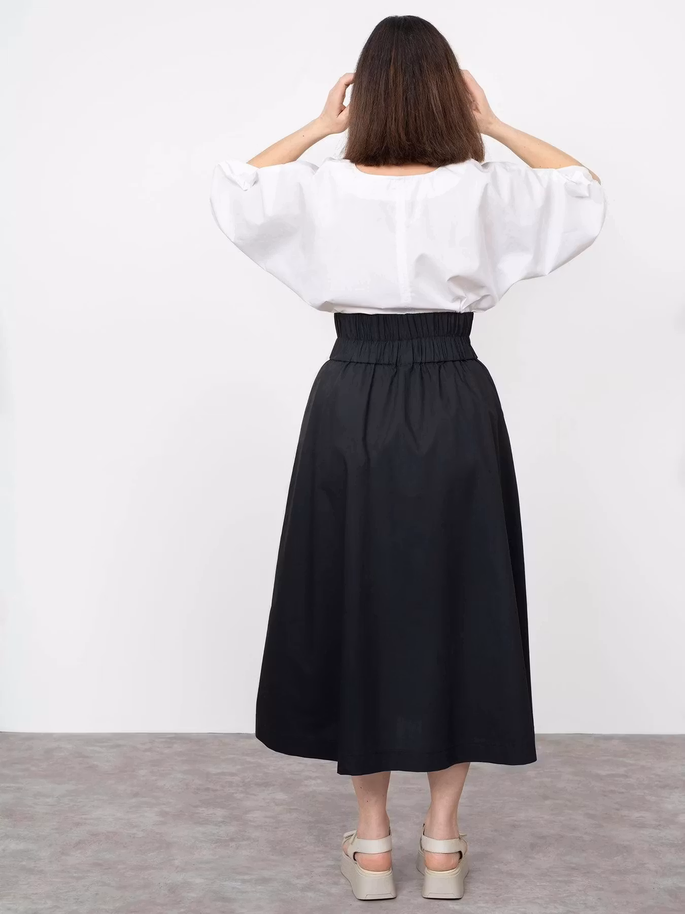Elastic waist maxi skirt (XS-L)