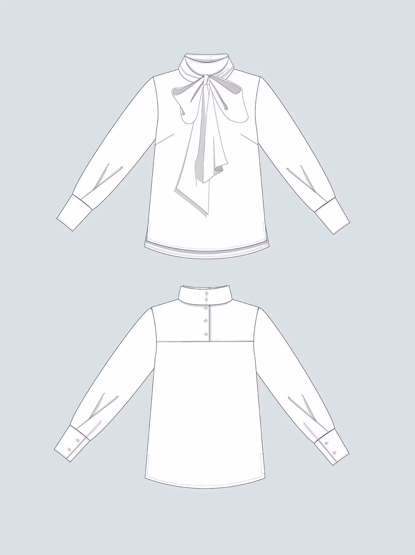 Tie bow blouse (XS-L)