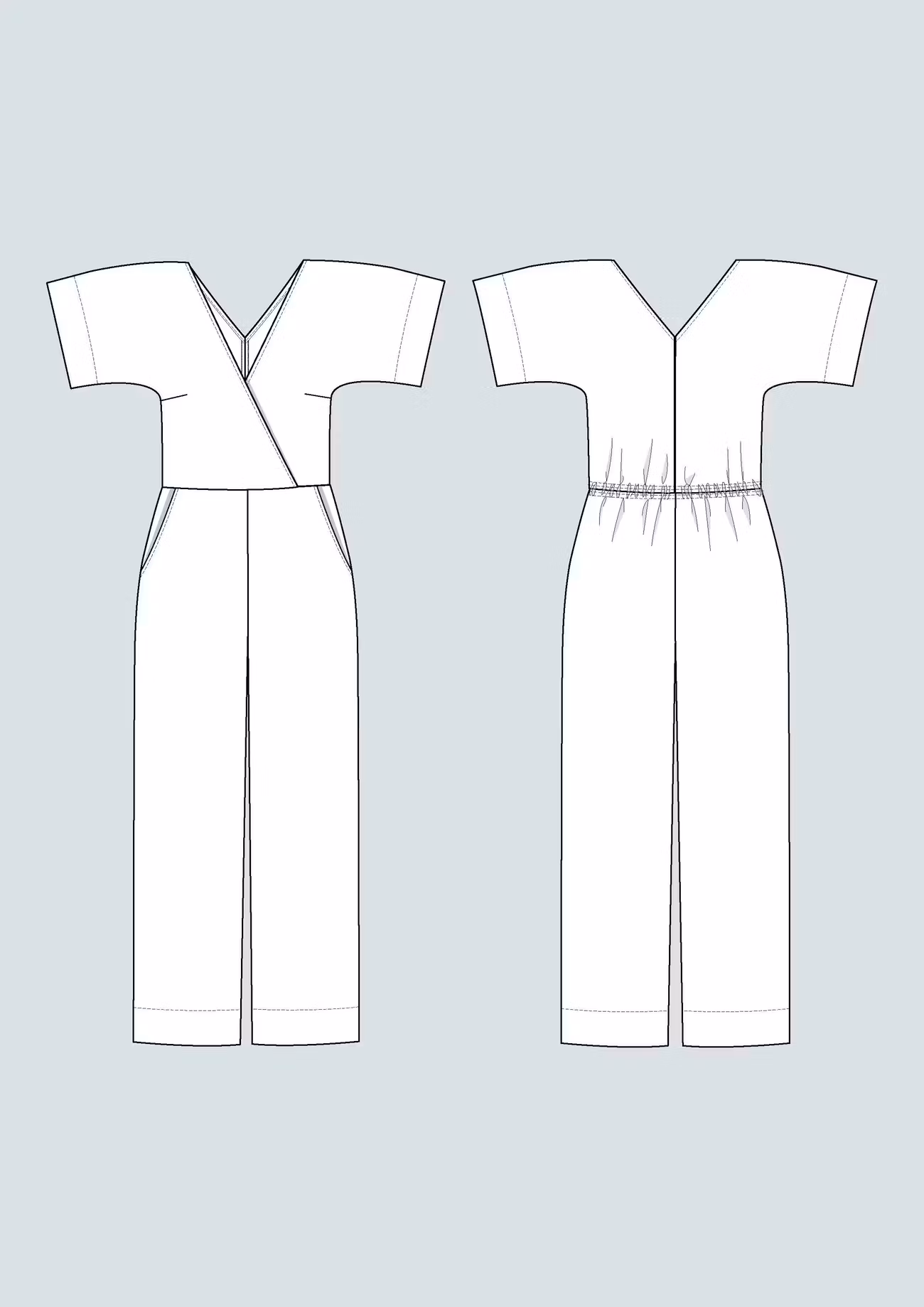 Wide-leg jumpsuit (XS-L)