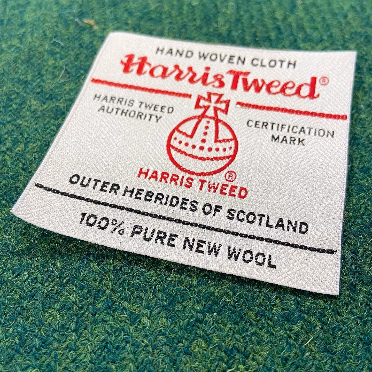 Ull Harris Tweed Ärtgrön