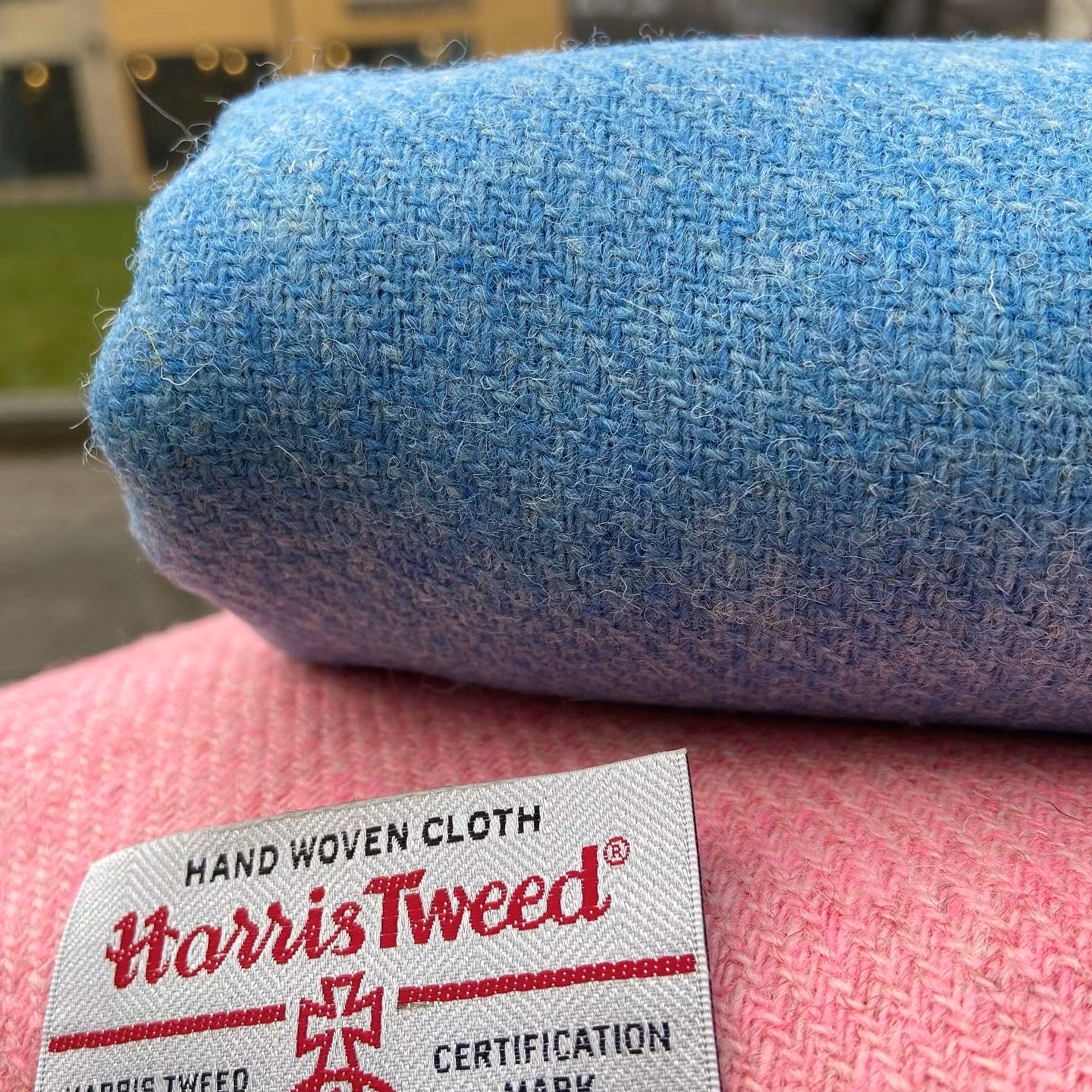 Ull Harris Tweed Himmelsblå