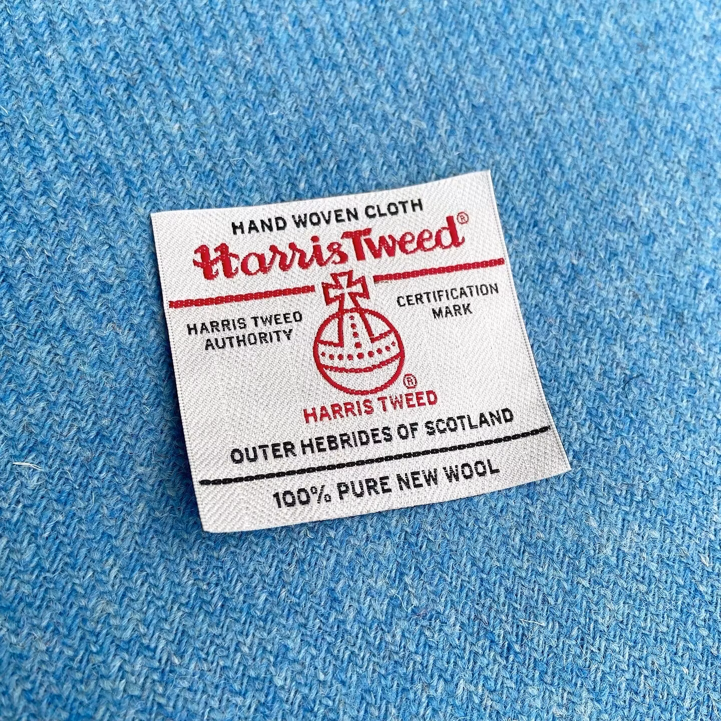 Ull Harris Tweed Himmelsblå